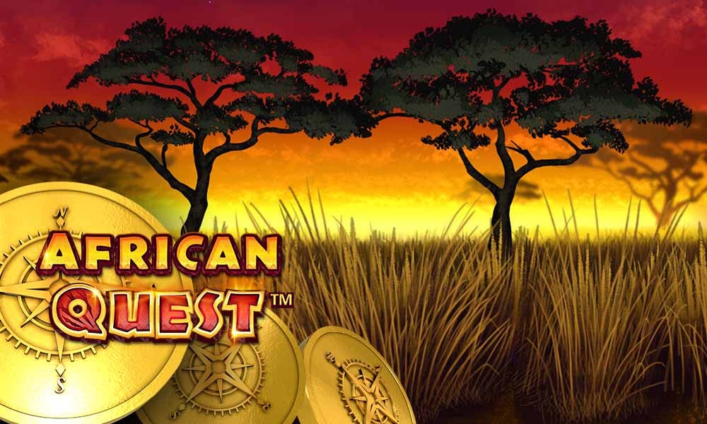 Image de fond d'African Quest avec un super-héros
